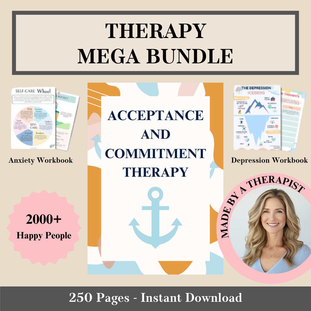 Mega Bundle worksheets, counselling tools, psychologist resources, trauma & anxiety triggers