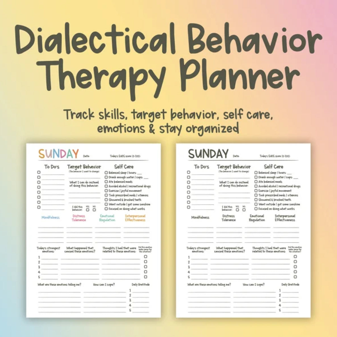 DBT MEGA BUNDLE, dbt skills, dbt workbook, worksheets, counseling resources and tools, mental health printable, dbt flash cards