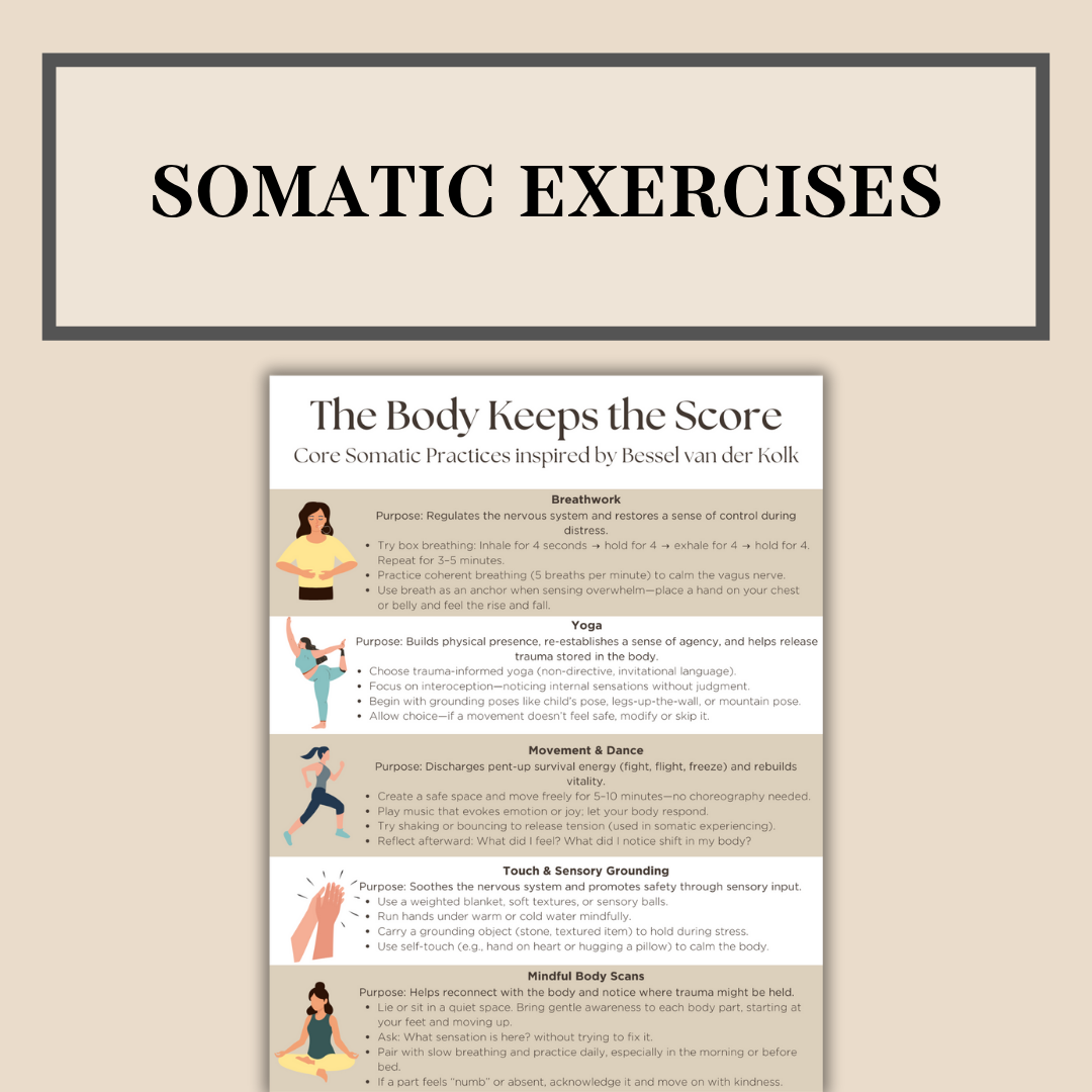 The Body Keeps the Score: Complete Bundle, Trauma Printables & Resources