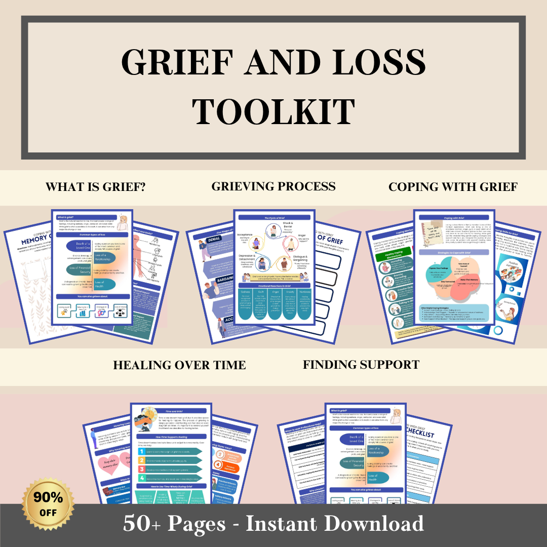 Grief & Loss Workbook for Teens & Adults, Stages of Grief & Loss