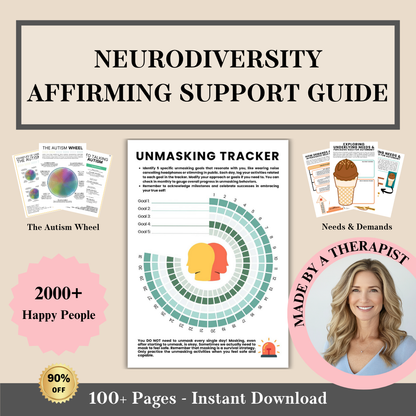 Neurodiversity Affirming Support Guide, Counselling, Autism Spectrum, ADHD, Neurodivergent, PDA, & Unmasking