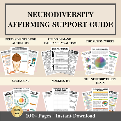 Neurodiversity Affirming Support Guide, Counselling, Autism Spectrum, ADHD, Neurodivergent, PDA, & Unmasking