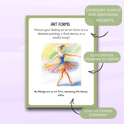 Emotion Art Cards, Creative Expression, Safely Explore Emotions, Art Making Interventions, Non Verbal Expression