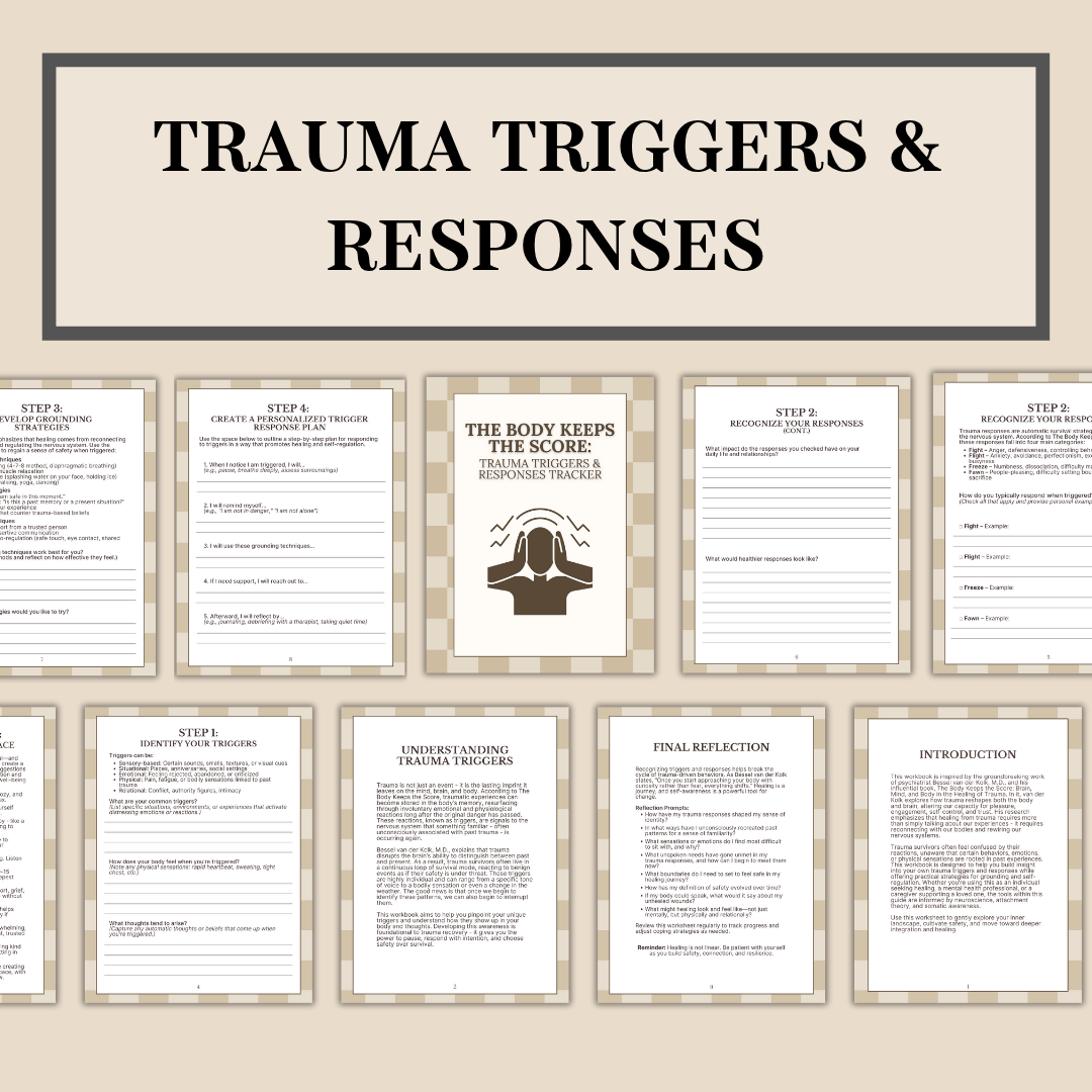The Body Keeps the Score: Complete Bundle, Trauma Printables & Resources