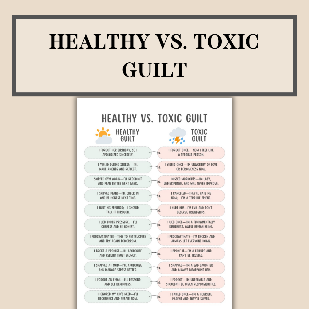 Guilt and Shame Workbook, Inner Child Healing, Shame Spiral, Trauma Recovery Journal