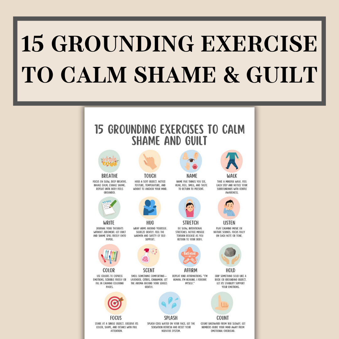 Guilt and Shame Workbook, Inner Child Healing, Shame Spiral, Trauma Recovery Journal